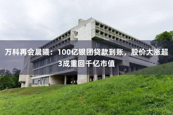 万科再会晨曦：100亿银团贷款到账，股价大涨超3成重回千亿市值