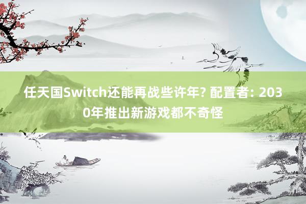 任天国Switch还能再战些许年? 配置者: 2030年推出新游戏都不奇怪