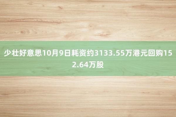 少壮好意思10月9日耗资约3133.55万港元回购152.64万股