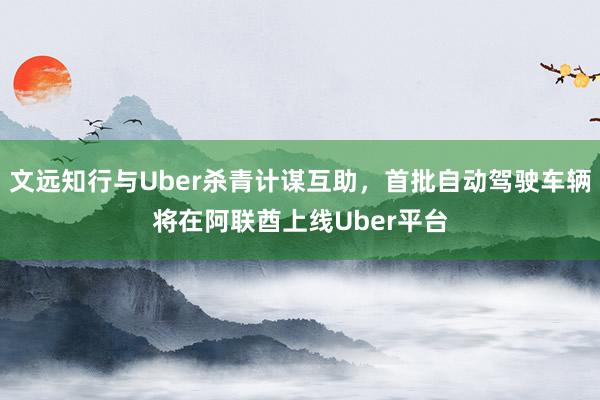 文远知行与Uber杀青计谋互助，首批自动驾驶车辆将在阿联酋上线Uber平台